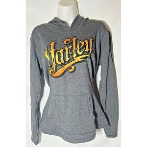Harley Davidson Womens Size Medium Gray Lightweight Sweatshirt